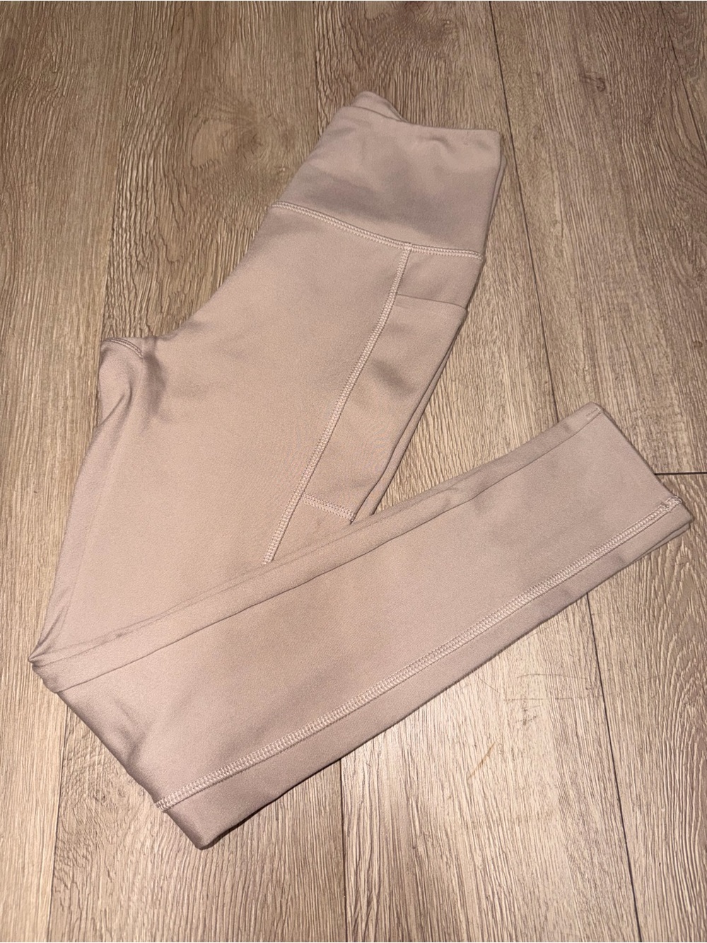High-Waist Leggings in Light Beige